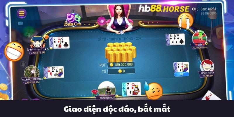 Giao diện độc đáo, bắt mắt