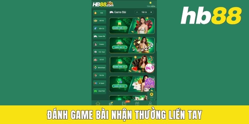Đánh game bài nhận thưởng liền tay